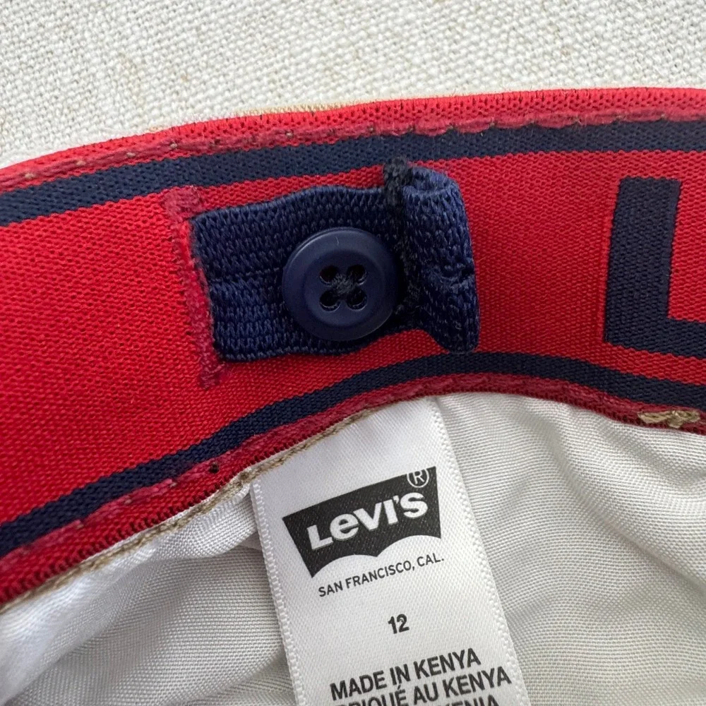 Levis Boys‎ 511 Slim Fit Stretch Adjustable Twill Pants Harvest Gold Khaki Sz 12